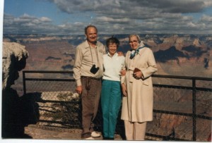 Gregg and Elizabeth Wood and Elizabeth Hamilton - Grand Canyon 1987